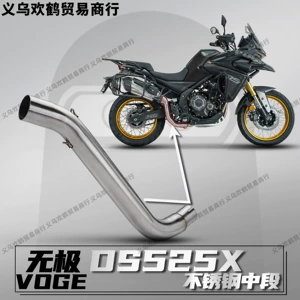 Wuji Ds525X motosiklet dəyişdirilmiş qaz borusu, 51mm paslanmayan polad orta hissə