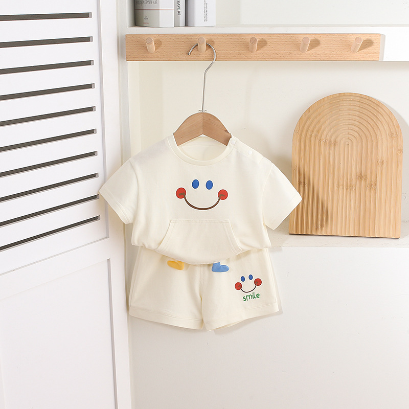 Baby Clothes Summer Men's and Women's Baby suit Super Cute Summer Wear Thin Split Baby One-Year-Old Cute Two-Piece Set