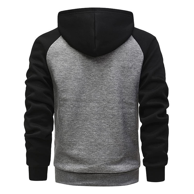 Men's New Fashionable and Trendy Color Contrasting Sweater Large Loose Casual Hoodie_voghion.com