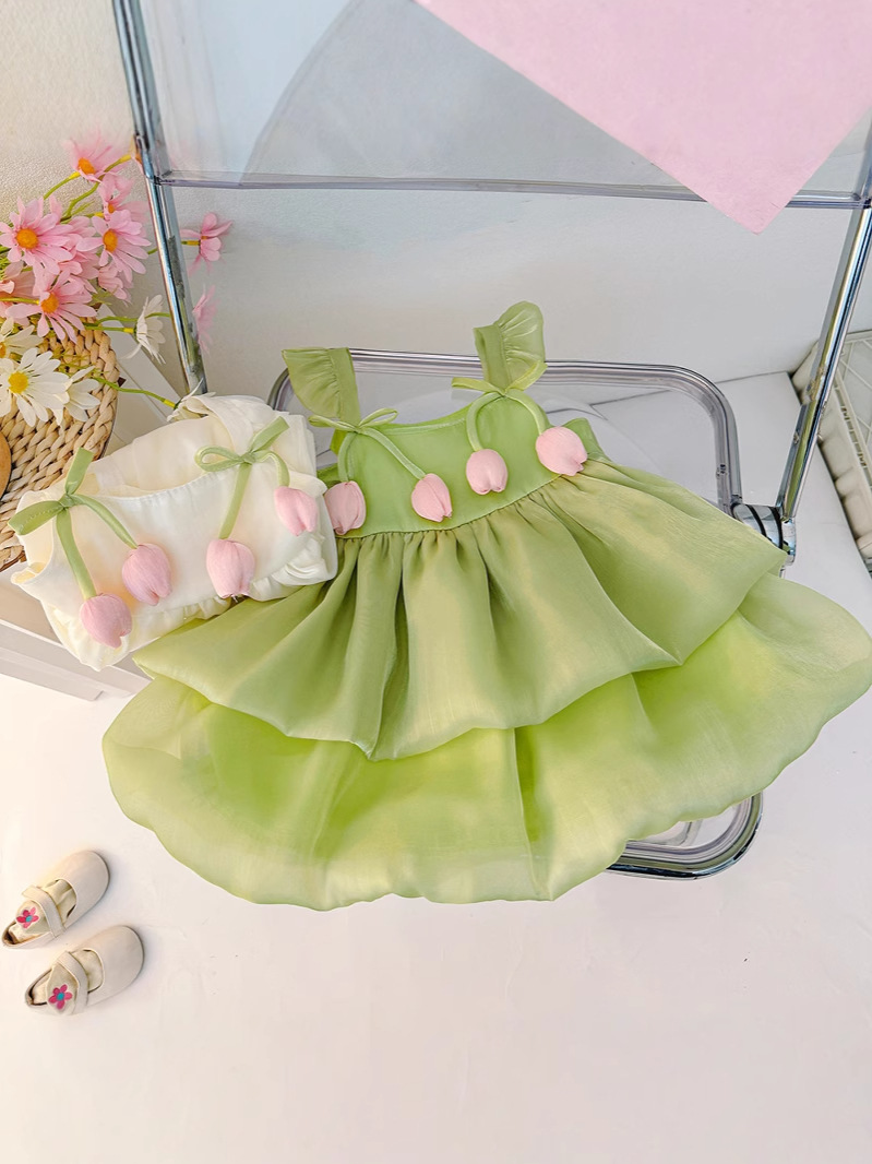 Children's thin summer clothing for new born girl's