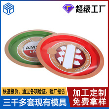 厂家生产铁盘托盘  圆形马口铁卡通茶盘果盘 卷烟圆形马口铁托盘
