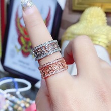 泰国阿赞喷十二生肖经文戒指精致满钻网红款佛牌真品女戒厂家批发