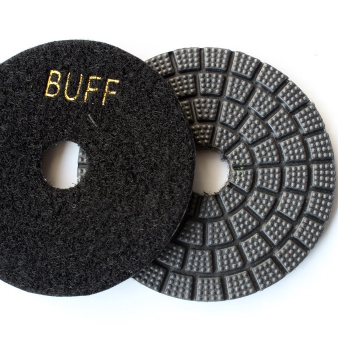 出口欧美 华钻米白方格树脂金刚石干湿磨片 80mm石材线条曲面抛光