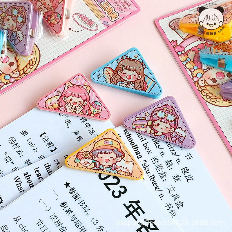提拉多 Limited Triangular clip · Cat Theater Cute Patterns 90 ° C. Right -angle clamping force is strong and non -slip