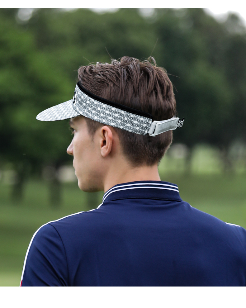 Mũ golf không đỉnh PGM chống nắng nam thoáng khí hút ẩm — MZ045-Đen Trắng, MZ045-màu xám đen, MZ045-in màu đen trắng, Mz040-trắng Đen chi tiết 27