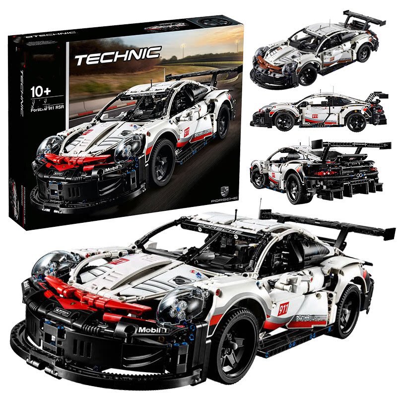 Compatible with LEGO 42096 Porsche 911 racing car building blocks toy for boys, educational assembly birthday gift