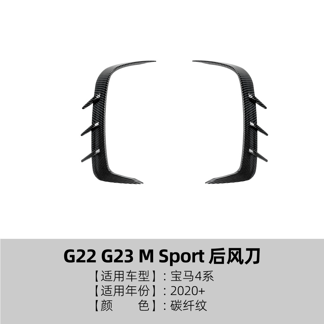 Cuchillos de Viento Traseros para BMW Serie 4 G22 G23 M Sport 425i 430i M440i de ABS Autoadhesivos