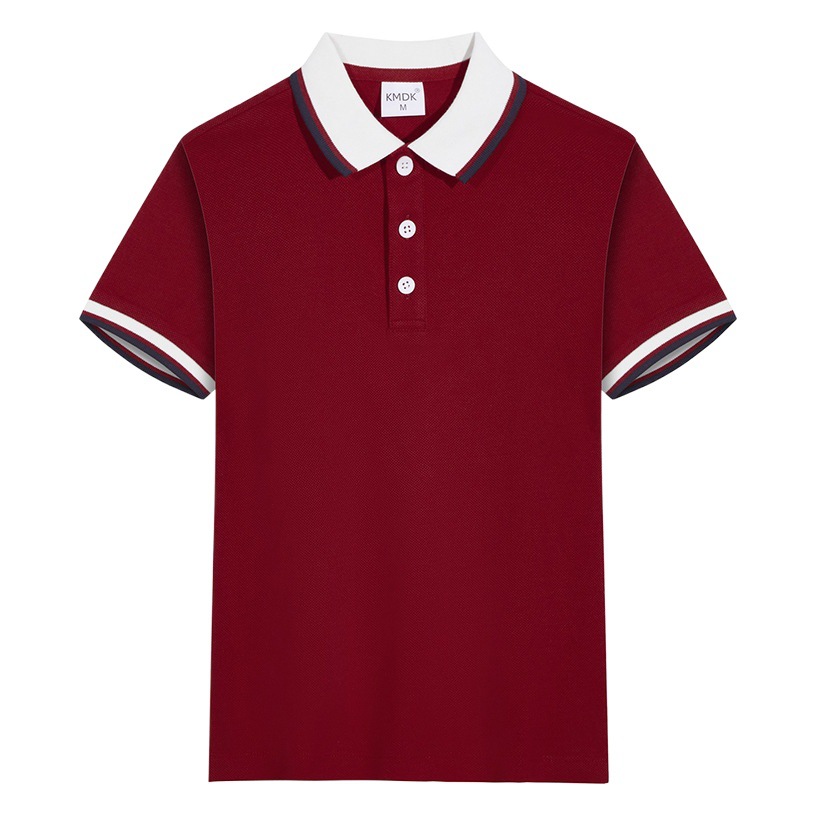 Cepillado y pulido durante mucho tiempo, sin decoloración, sin bola de piel refrescante transpirable solapa de color de manga corta Personalización de camisa de polo de alta gama