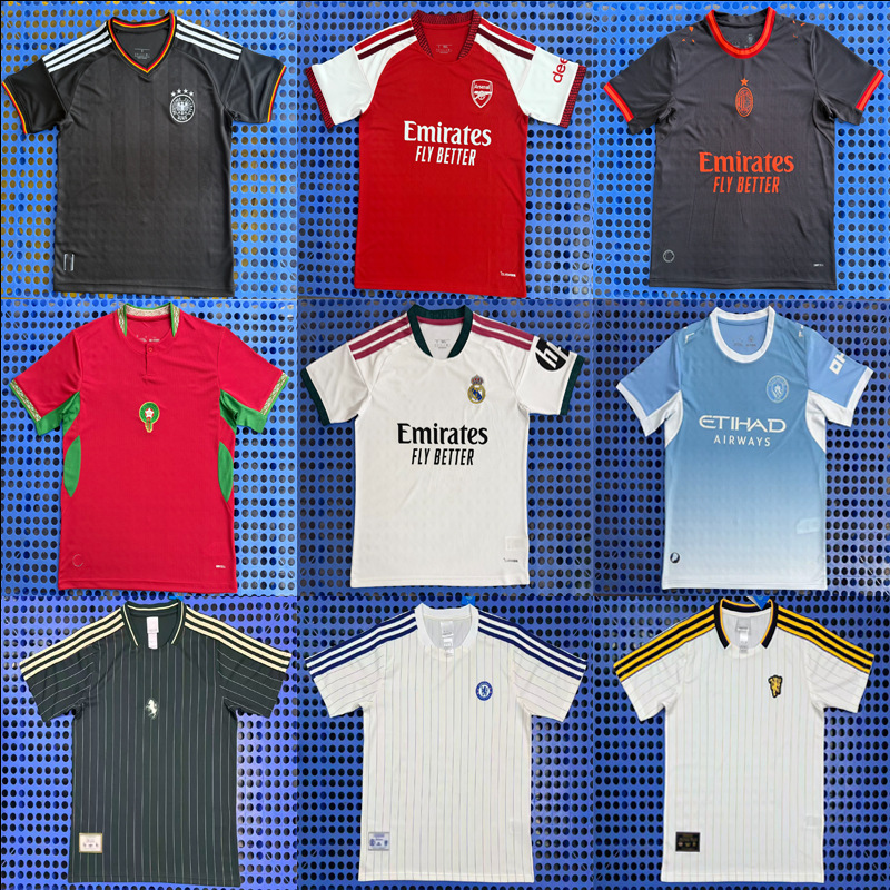 26-27 Juventus Real Madrid Arsenal Manchester United Manchester City Paris Dortmund Argentina T-shirt Bayern Morocco football jersey 26-27 Juventus Real Madrid Arsenal Manchester United Manchester City Paris Dortmund Argentina T-shirt Bayern Morocco football jersey