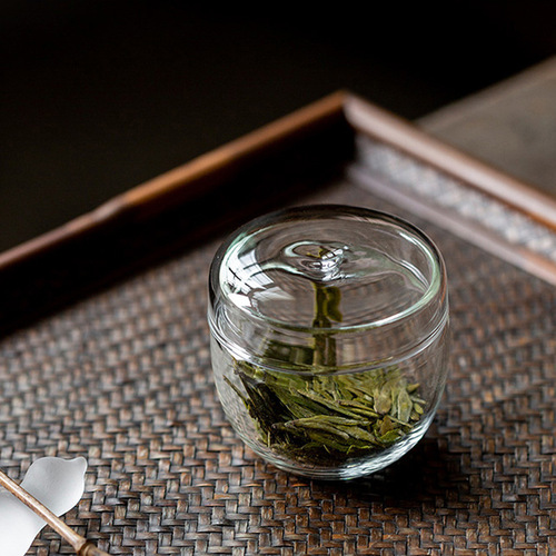 Japanese-style tea can small portable creative glass tea warehouse storage can sealed household small fresh wake-up tea can