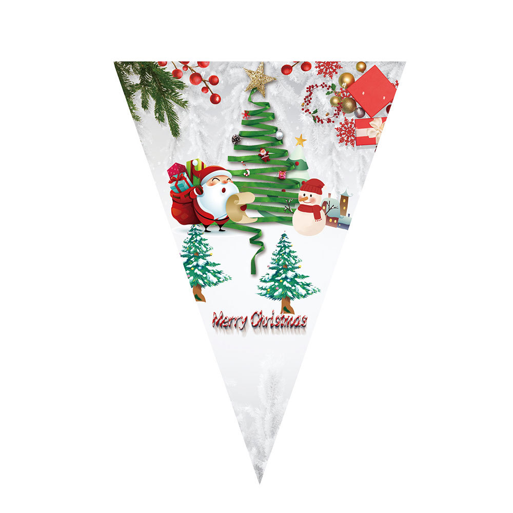 Bandera de triángulo de Navidad tira banderas Feliz Navidad fiesta de Navidad diseño de fondo banner decoración al por mayor