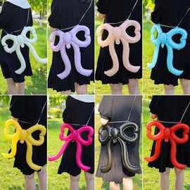 新款跨境马卡龙镂空爱心蝴蝶结铝膜气球生日派对装饰布置拍照道具