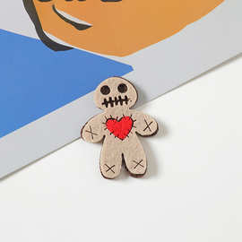 diy无纺布手工配件 万圣节巫毒娃娃配饰 儿童创意墙贴辅料 姜饼人