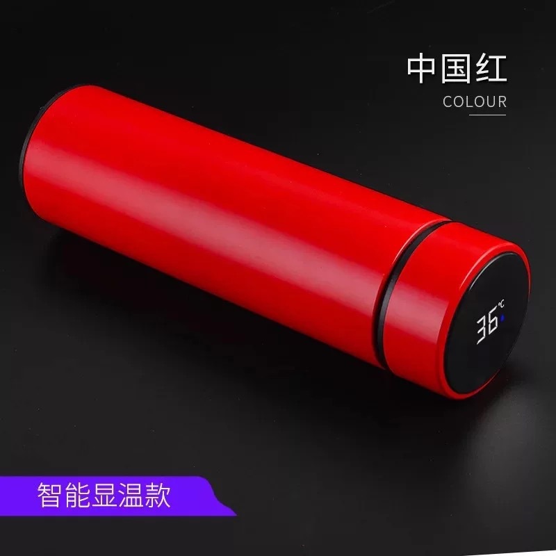 Pantalla de temperatura taza de vacío 304 de acero inoxidable taza de vacío taza recta de medición de temperatura inteligente taza de agua de negocios taza de regalo taza de beber estudiante