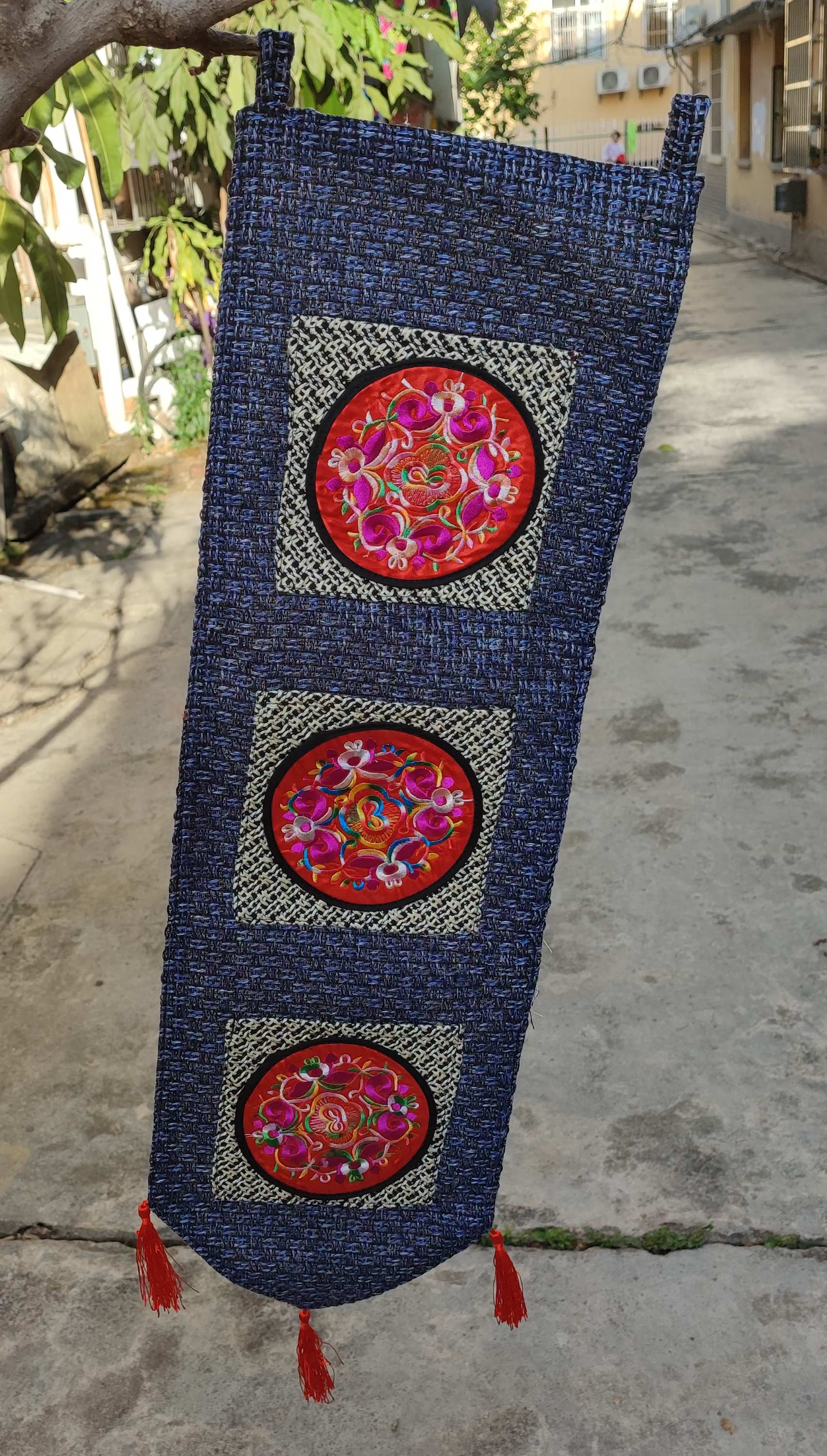 云南傣族纪念品工艺品手工布画挂件收纳袋子泰国东南亚版纳装饰品