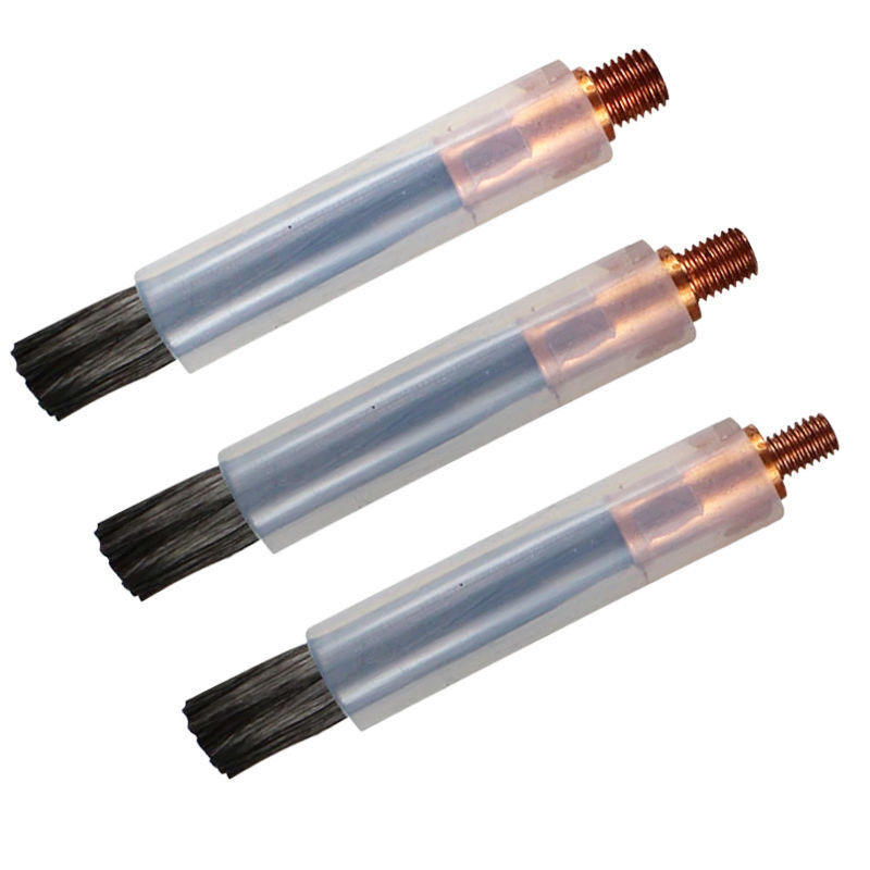 厂家毛刷铜头清洗配件毛刷头焊道处理机M6/M8/M10供液两用毛刷枪