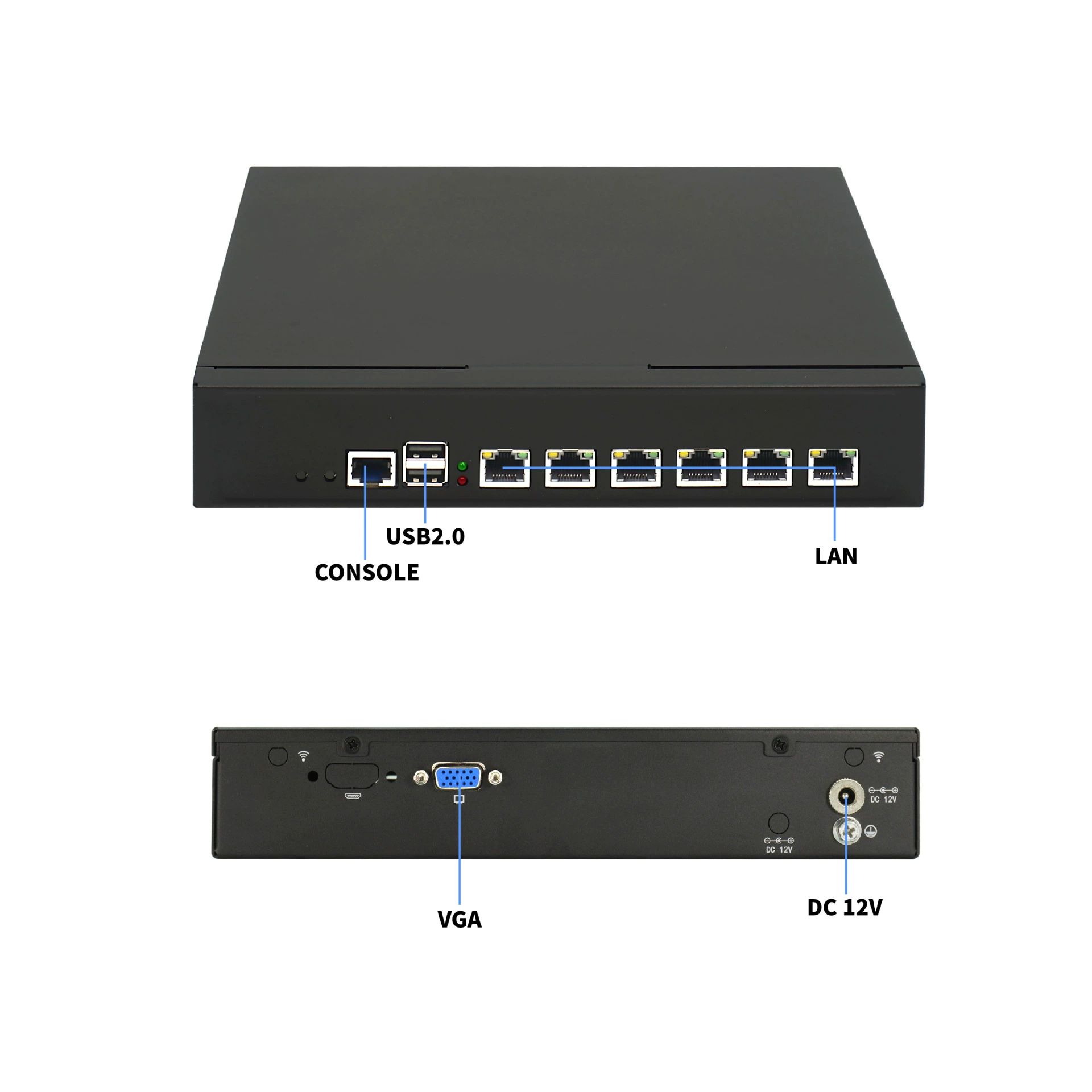 N150 desktop mini 1U soft router 6 network i226v small firewall network security ROSOpenwrt multi-network port
