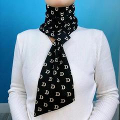 配胸針【護頸長巾】秋冬百搭保暖圍巾圍脖耳朵巾珠光棉長巾領巾