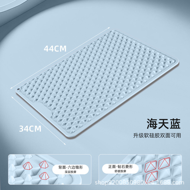 硅胶指压板足底按摩超慢跑脚踩款脚底通经络双面长方形圆形趾压板|undefined