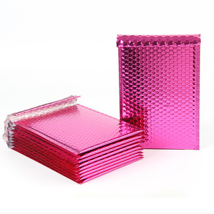 Rose Red Aluminized Film Bubble Bag Tmall Taobao Clothing Packaging Bubble Bag Printing Waterproof and Bubble Wrap Packaging Envelope Bag