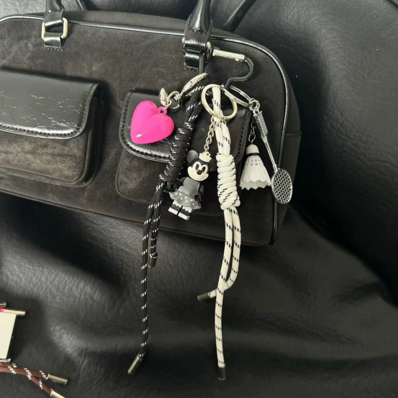 Handmade Baseball Keychain, woven strap handle, assorted cute pendants, 0.1 kg