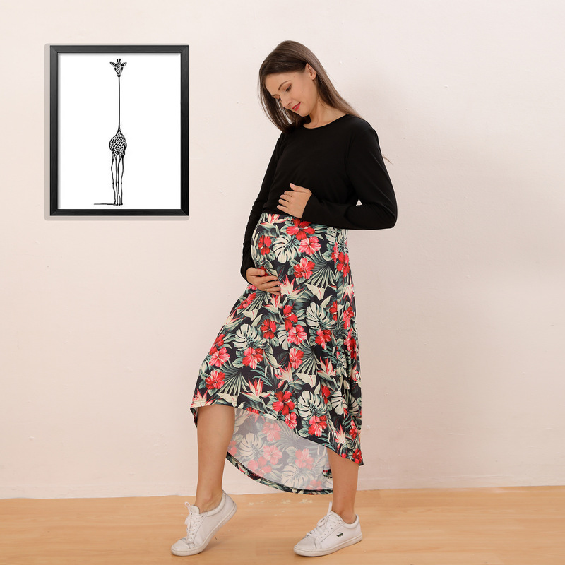 2022 New Model Factory Direct Sale Real Photos in Stock Amazon Cross-Border Supply Round Neck Long Sleeve Maternity Nursing Dress 2022 New Model Factory Direct Sale Real Photos in Stock Amazon Cross-Border Supply Round Neck Long Sleeve Maternity Nursing Dress