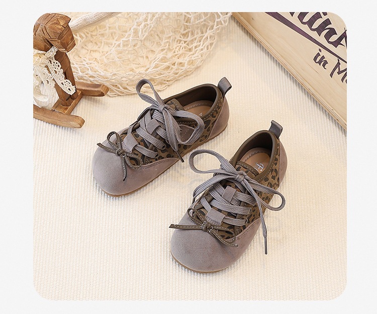 Mädchen Leopard Print Klettverschluss Sneaker Weiche Sohle_voghion.com