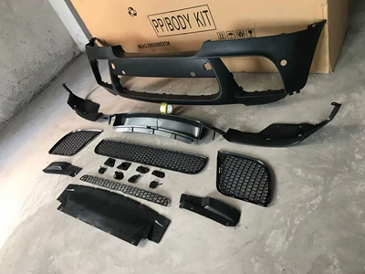 Suitable for 2008-2015 BMW X6 E71 modified to X6M front bumper and rear bumper injection molded PP modified body kit (Big Surrounded) - front-bumper