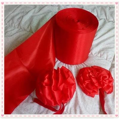 cloth marry bright red Flower ball Wedding celebration Lay a foundation dance Satin Fabric scissors Coloured ribbon Unveiling Cloth flowers Red Ribbon