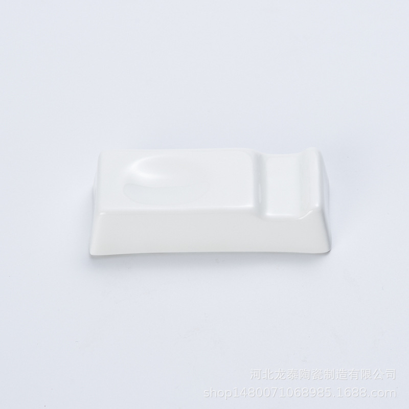 骨磁器純白箸架陶磁器両用箸托スプーン托味皿多目的ホテル置物家庭用印字可能|undefined