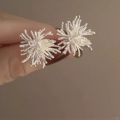 超きらりとした精巧な花火のピアス女性2025新型ファッション気質の大衆デザインのイヤリングに合わせて高級感のある耳飾りがあります。