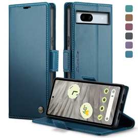 适用于谷歌Pixel 7A Pixel 8 PRO 商务复古吸扣插卡钱包皮套