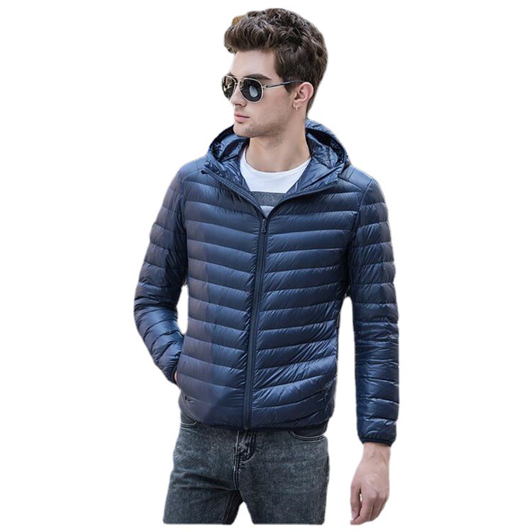 New Korean version lightweight men's hooded plus size short down jacket_voghion.com