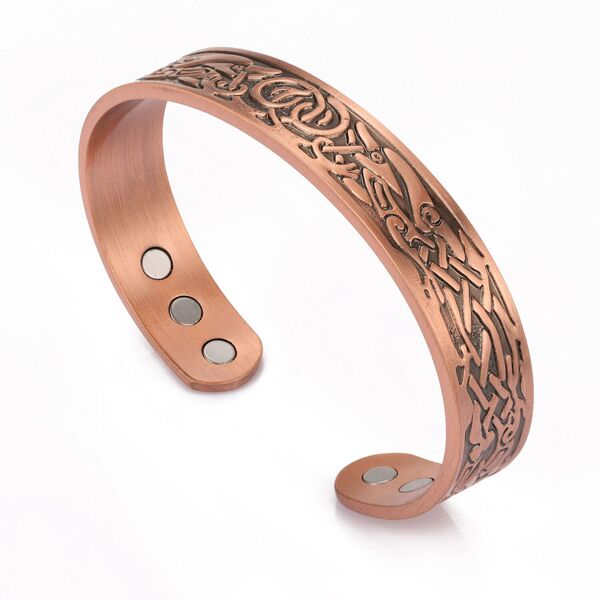 Retro copper magnetic bracelet natural stone