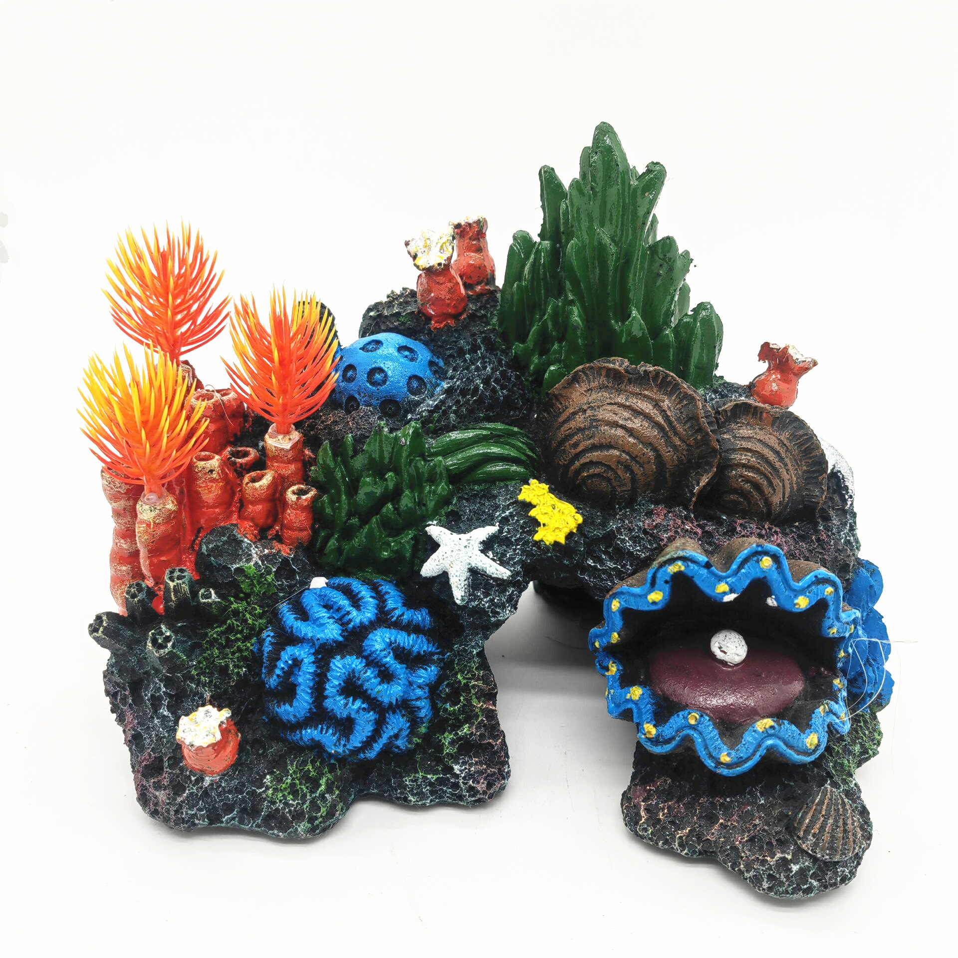 Crawler Fish Tank acuario paisaje decoración resina artesanía simulación secado tortuga tabla agujero coral Buda estatua cactus