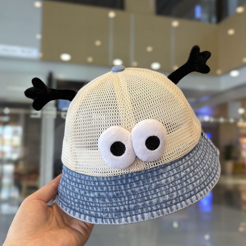 Sombrero de briquetas pequeñas para niños, malla de verano, protector solar, sombrero para el sol, sombrilla para bebés al aire libre, sombrero de pescador, sombrero de lavabo para niños y niñas