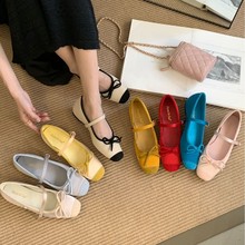 内增高浅口早春单鞋女新款法式复古玛丽珍鞋芭蕾舞平底瓢鞋子单鞋