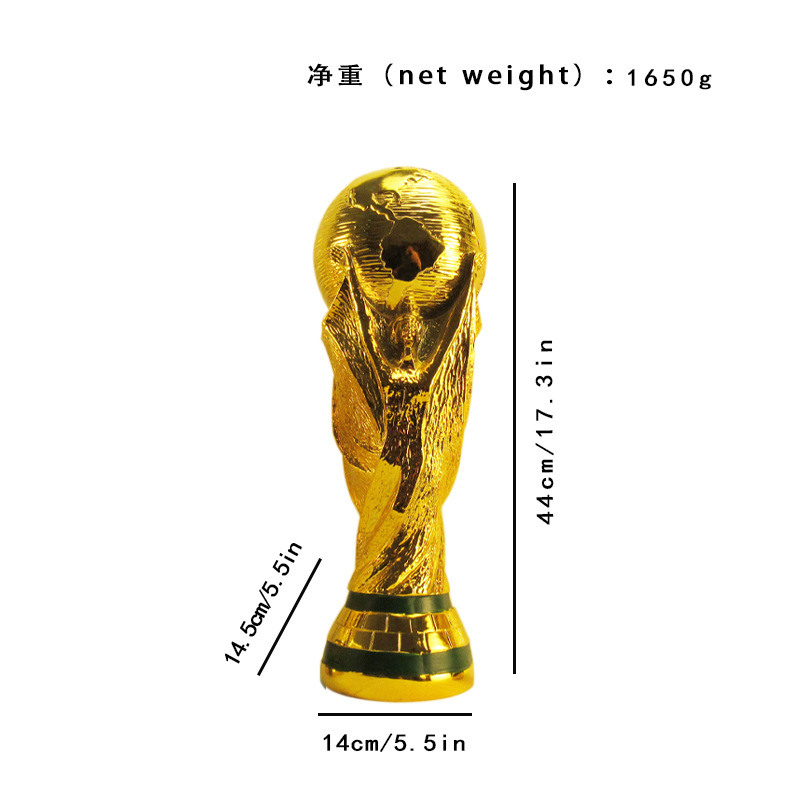Copa del mundo suministros de ventilador Premio Balón de Oro trofeo botas de oro Guantes de Oro portero de fútbol trofeo letras regalo al por mayor
