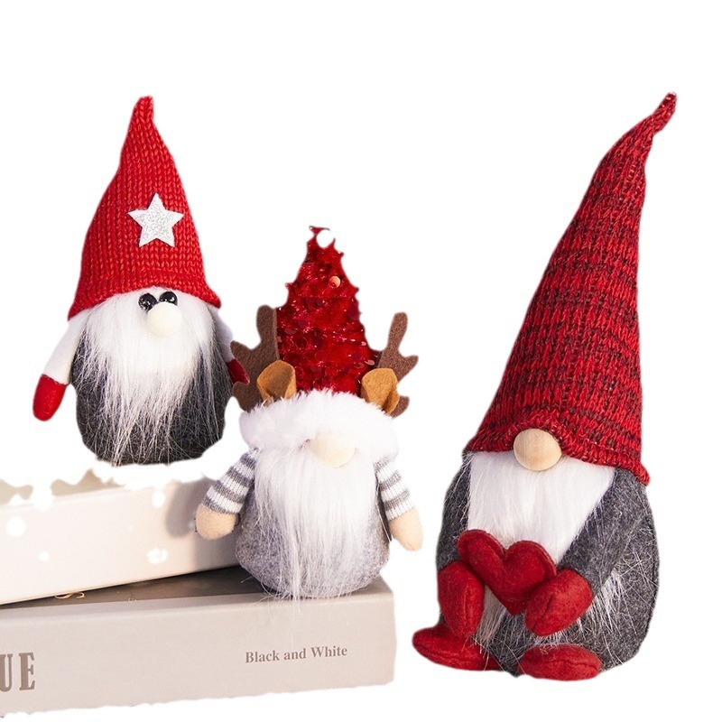 Ventas en el extranjero decoraciones navideñas escenas navideñas árbol decoración decoración decoración navideña sombrero rojo colgantes de ancianos