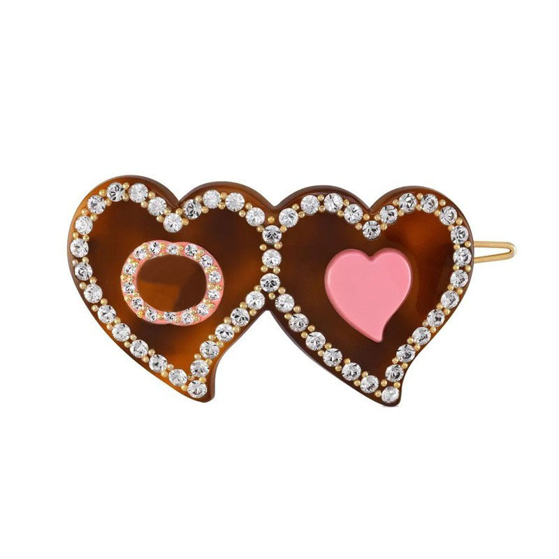 Heart-Shaped Hairpin Retro Accessory g Brand Bangs Heart Side Clip Heart-Shaped Bobby Pin Fashion Hairpin Retro Side Clip