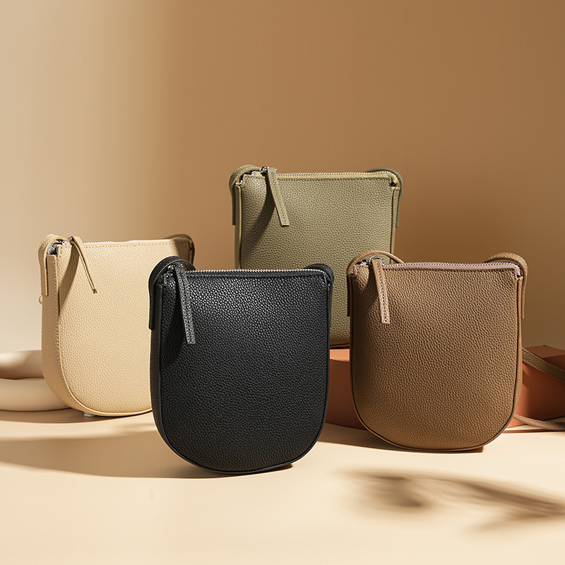 Guangzhou Women's Versatile Casual Niche New Arrival Genuine Leather Luxury Phone Shoulder Crossbody Bag - Thumbnail 4