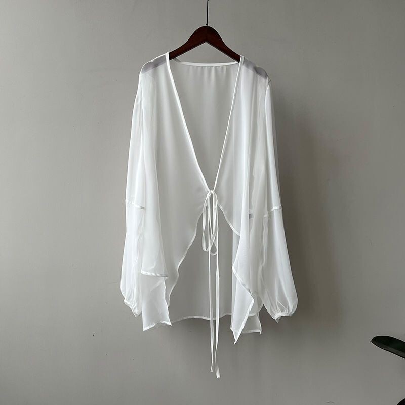 Real Shot ~ Thin Chiffon Sun Protection Shirt for Women 2025 Summer New Loose Slimming Look Long-Sleeved Sun Protection Top Real Shot ~ Thin Chiffon Sun Protection Shirt for Women 2025 Summer New Loose Slimming Look Long-Sleeved Sun Protection Top