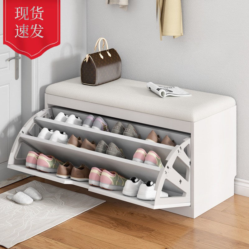 Shoe Changing Stool Storage Stool Household Bench Entrance Simple Modern Economical Tipping Soft Bag Cushion Shoe Cabinet
