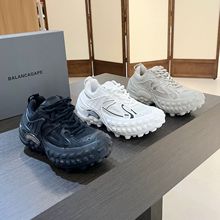 2025秋季新款爆款轮胎鞋飞尾厚底贴片增高休闲运动鞋网面情侣款