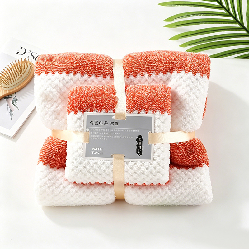 Gran al por mayor coral vello toalla de baño gran ancho estrella toalla de compras de toalla absorbente doméstica conjunto de toallas de baño