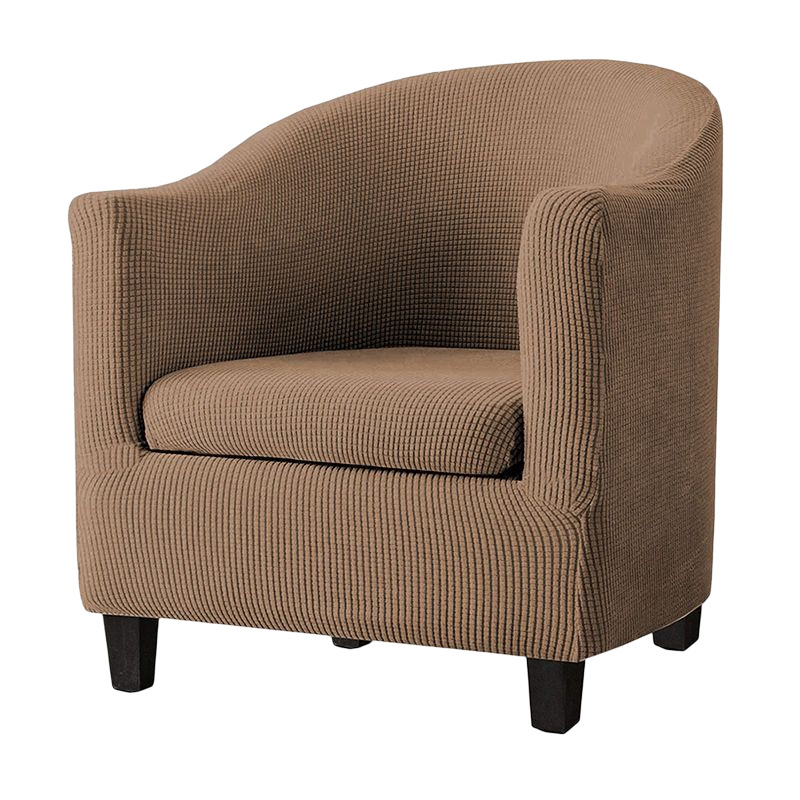 Funda de sofá elástica de una sola pieza con diseño de grano de maíz para cibercafés, hoteles y cafeterías, ajuste elástico para una persona.