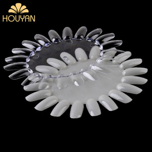 Manicure Color Plate Color Card Plate Oval Transparent Natural Sunflower Nail Plate Nail Polish Glue Practice Display Board