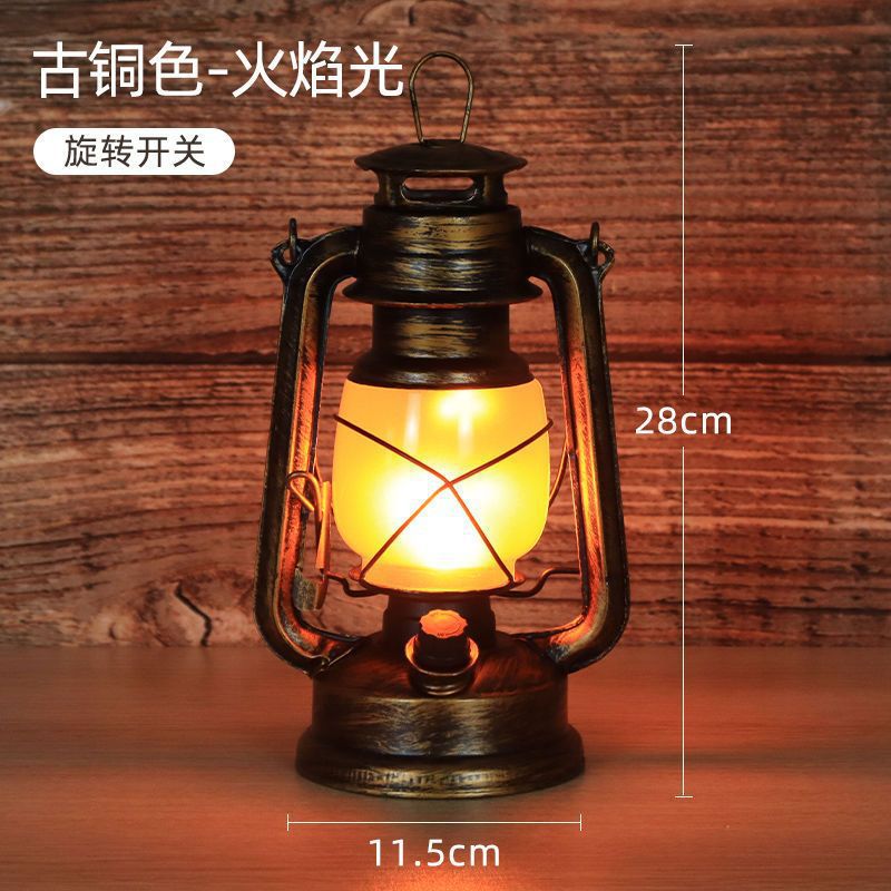 Lámpara de mesa recargable retro atmósfera lámpara decoración lámpara de mesa lámpara de queroseno antiguo al aire libre lámpara de caballo lámpara de guión lámpara fábrica de comercio