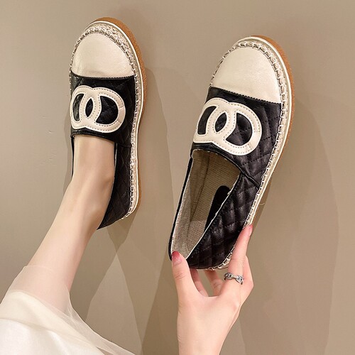 Internet celebrity chanel style Lefu single-layer shoes women's 2025 new style slip-on casual flat fisherman shoes, fashionable moccasin-minoccasne shoes