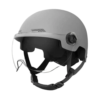 Motosiklet kaskı (dəbilqə): 3C Certified Electric Vehicle Helmet, Impact-Resistant - 3c-certification-cold-gray-short-penetration-one-size-fits-all